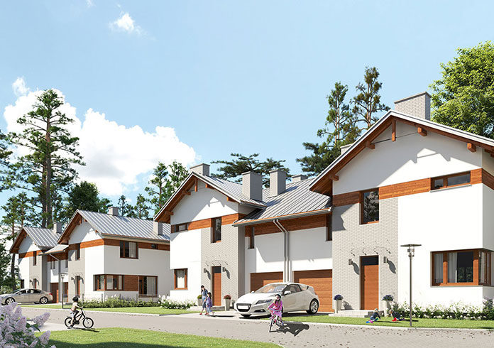 osiedle domów jednorodzinnych